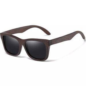 ‼️FREE‼️HOST PCK|Black Wooden Polarized Sunglasses